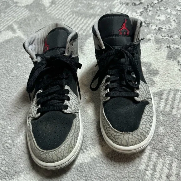 Nike Air Jordan 1 Mid Special Edition Elephant Print Sneaker